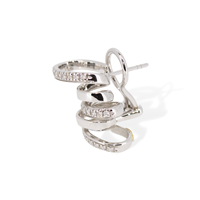 Earrings Recarlo Woman in White Gold Diamante 0.32 Ct AB 497/B - AB 497/B